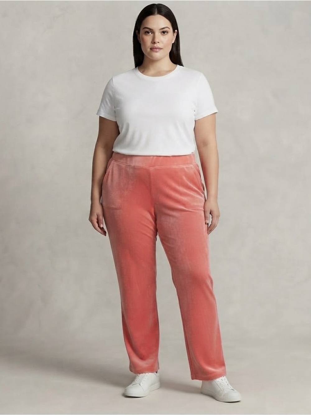 Juicy By Juicy Couture Womens Mid Rise Straight Pant-Juniors Plus …